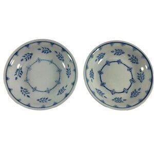 Vintage IDG Williams Sonoma Blue White Cereal Bowls 5.75" Set of 2